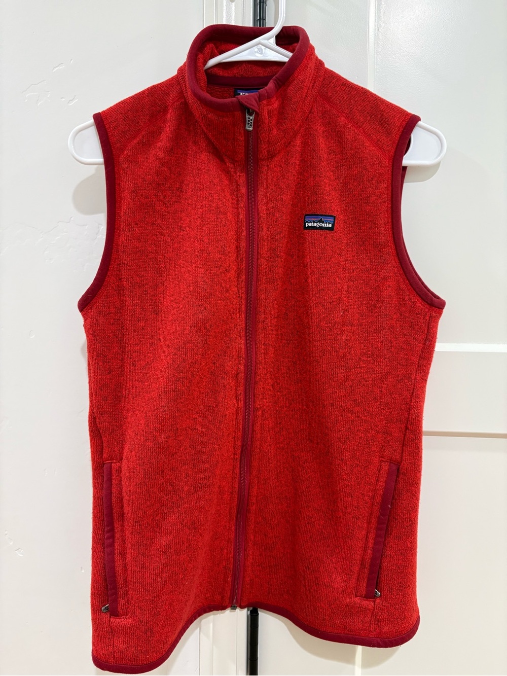 Patagonia Women’s Red Full-Zip Fleece Vest